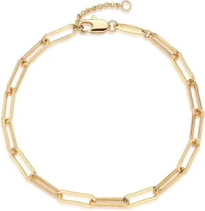 MEVECCO Bracelet for Women 14K Gold Plated Dainty Chain Simple Jewelry Cute Handmade Minimalist for Her