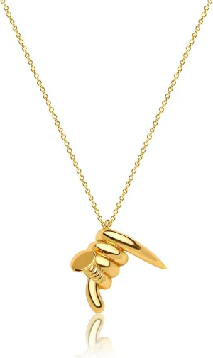 MEVECCO Dainty Gold Pendant Necklace 18K Gold Plated Simple Elegant Twist Heart CZ Necklace Classic Charm Cubic Zirconia Minimalist Jewelry Gift for Her