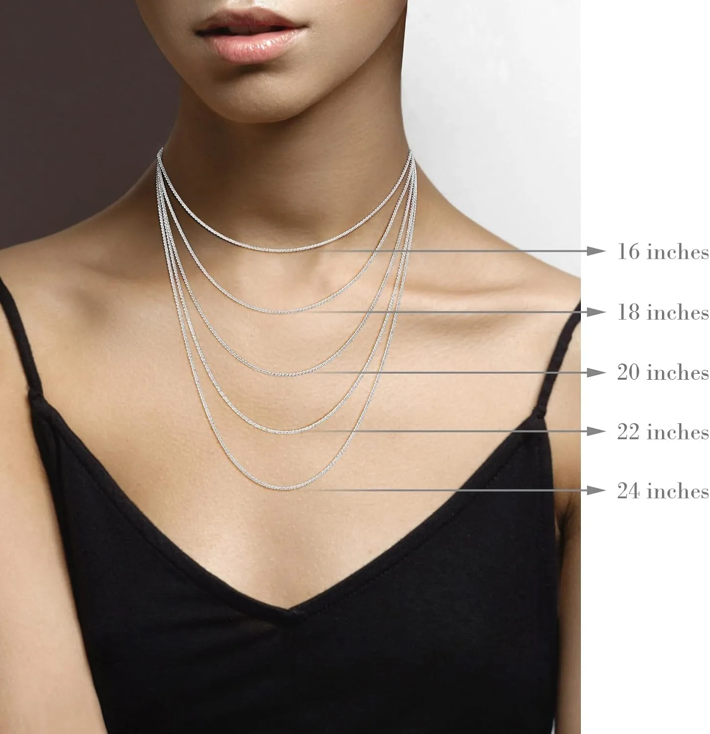 Miabella Italian 925 Sterling Silver or 18K Gold Plated Silver Twisted Sparkle Chain Necklace for Women Made in Italy