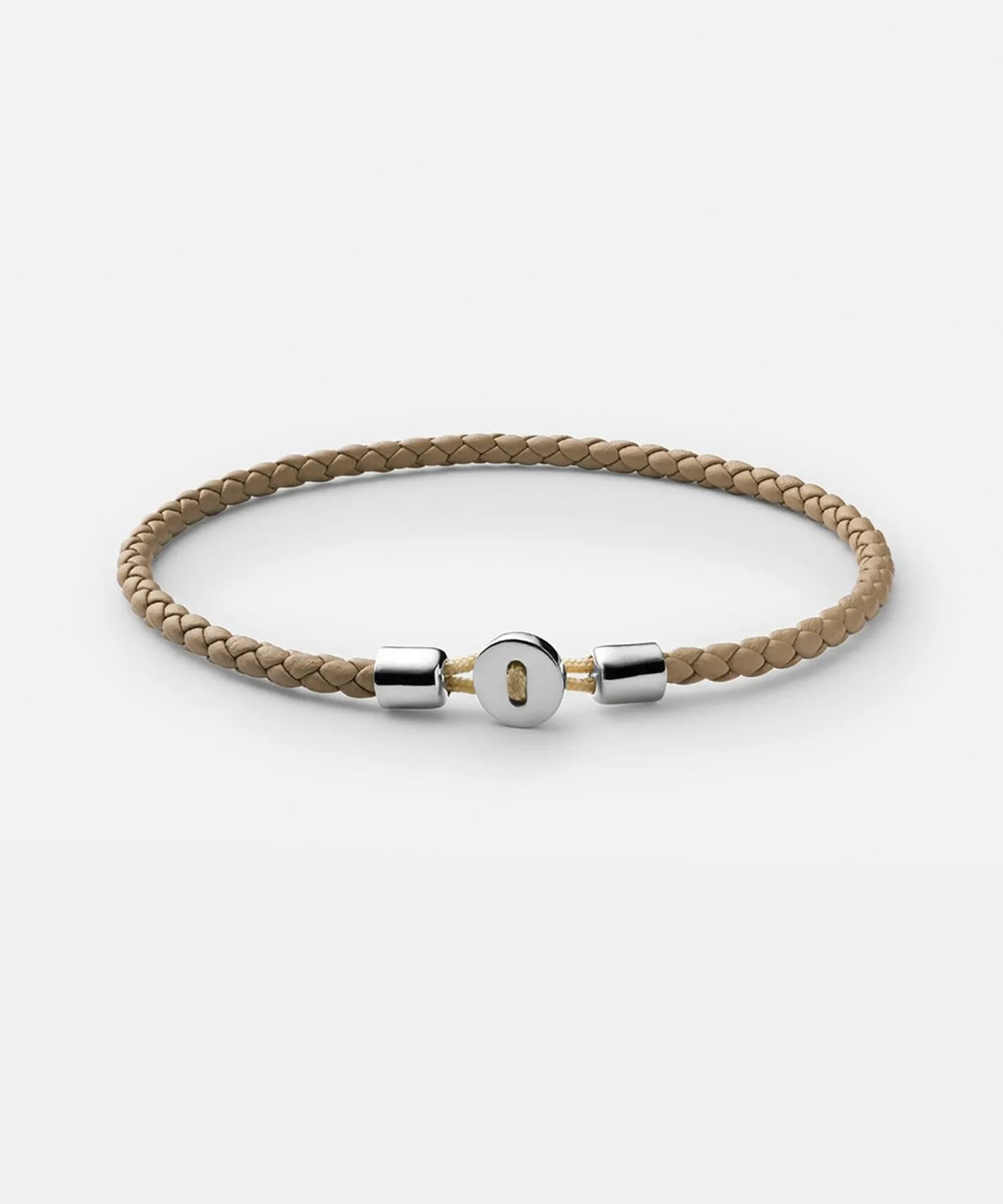 Miansai Nexus Sterling Silver Leather Bracelet in Natural