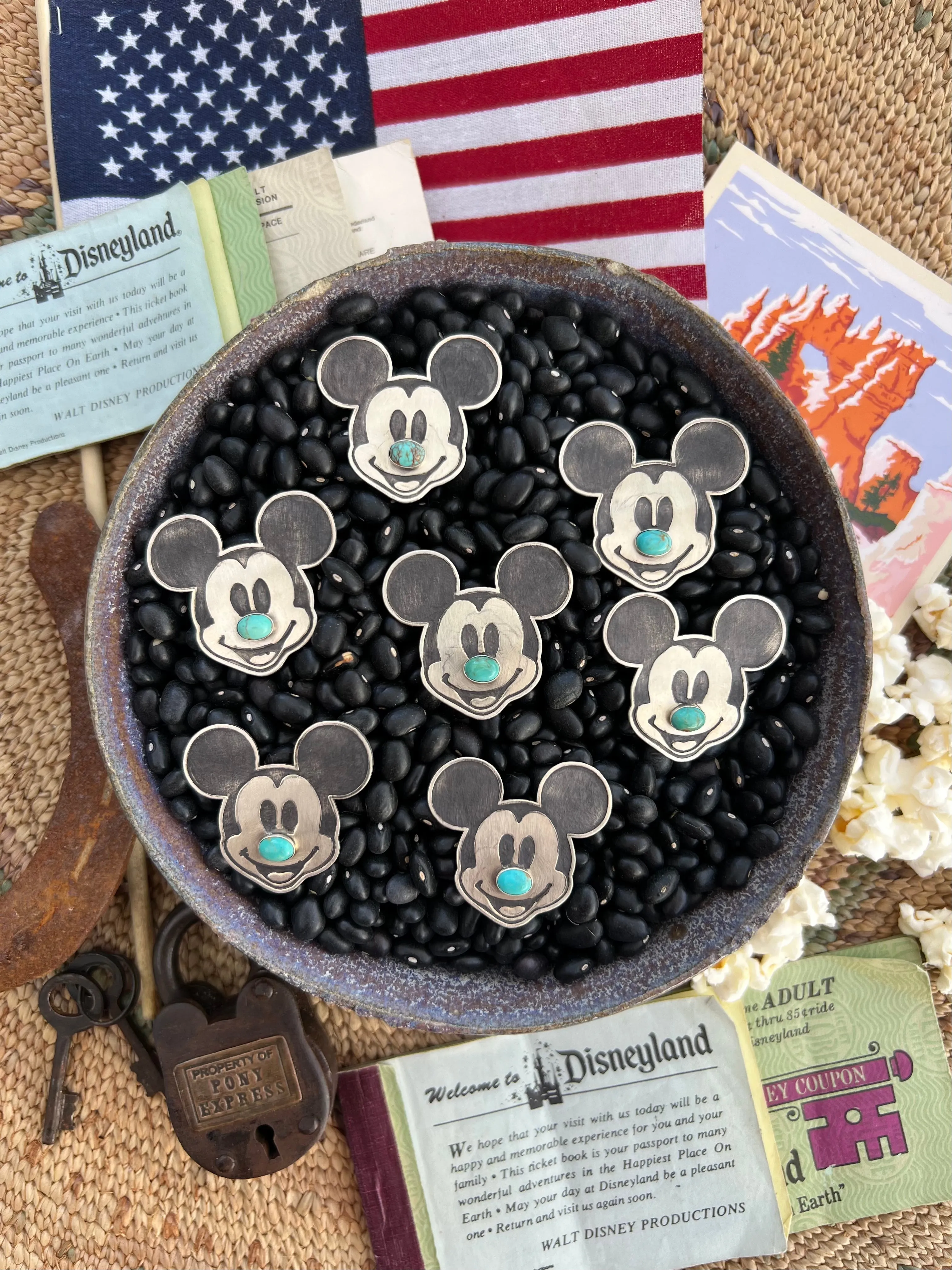 Mickey Turquoise Pin