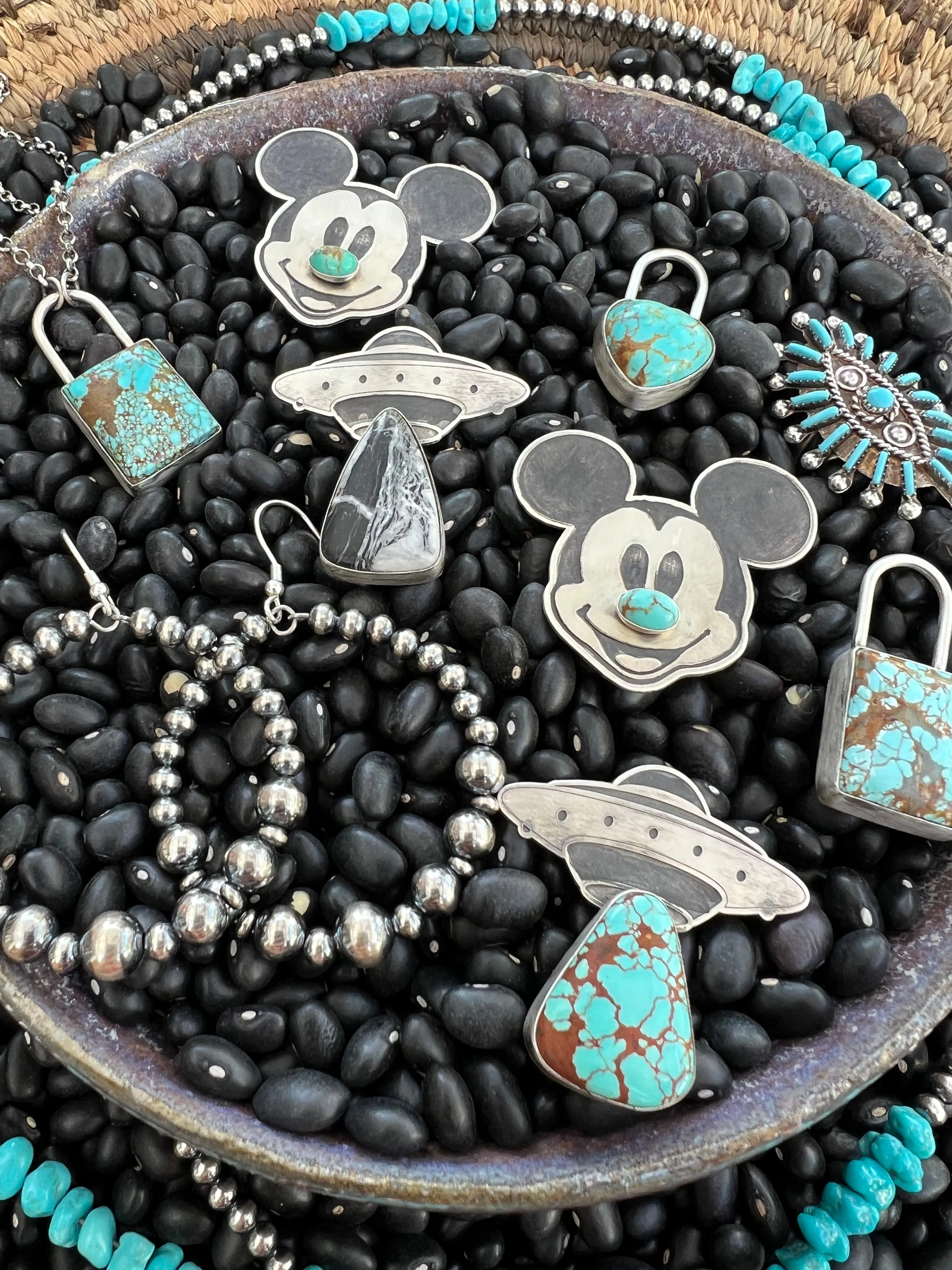 Mickey Turquoise Pin