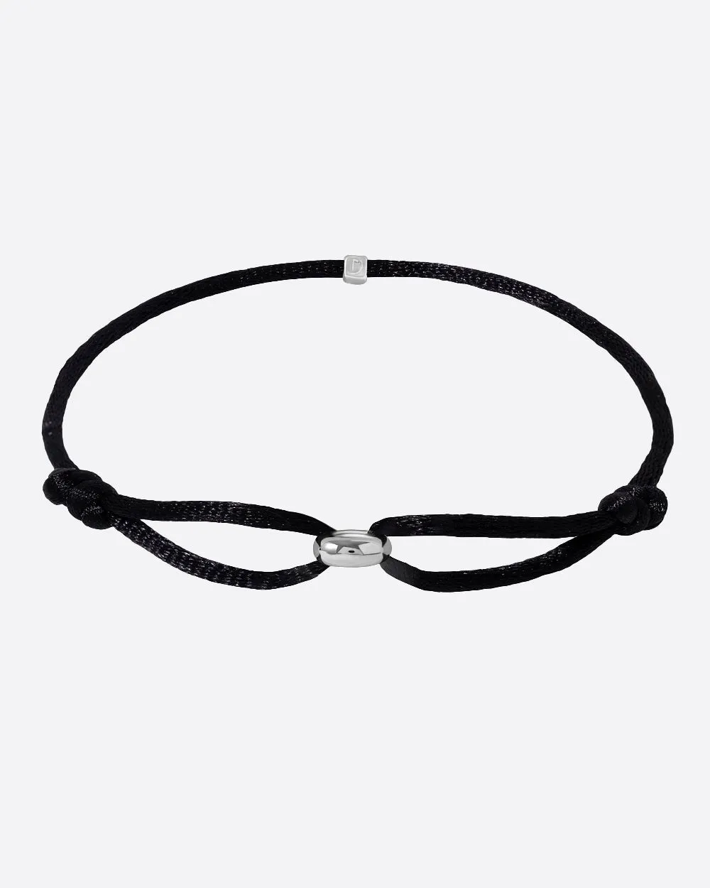MINIMAL CORD BRACELET. - WHITE GOLD