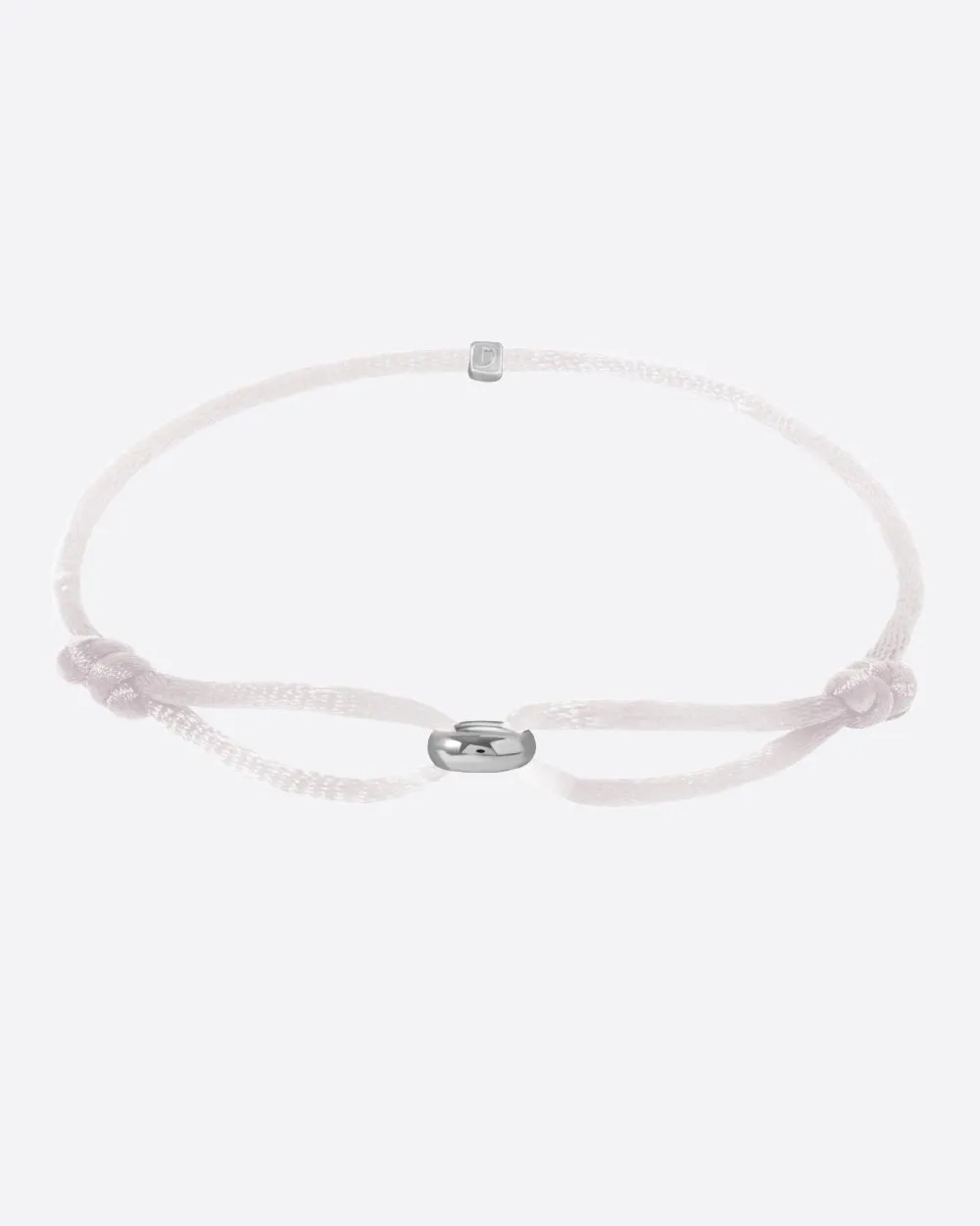 MINIMAL CORD BRACELET. - WHITE GOLD