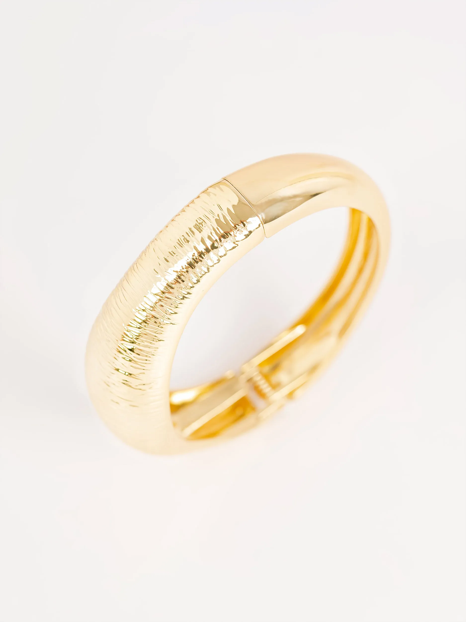 Minimal Textured Cuff Bracelet