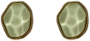 Minimalist Blue Stone Stud Earrings for Women, Irregular Geometric Design with Gold-Plated Frame, Elegant Lightweight Jewelry for Daily Wear or Gift