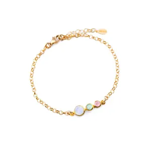 Minimalistic Mom Birthstones Bracelet Custom Bracelet Mother's Day Gift for Mom Grandma bracelet Kid's Birthstone Bracelet for MIL [5mm3mm BR]