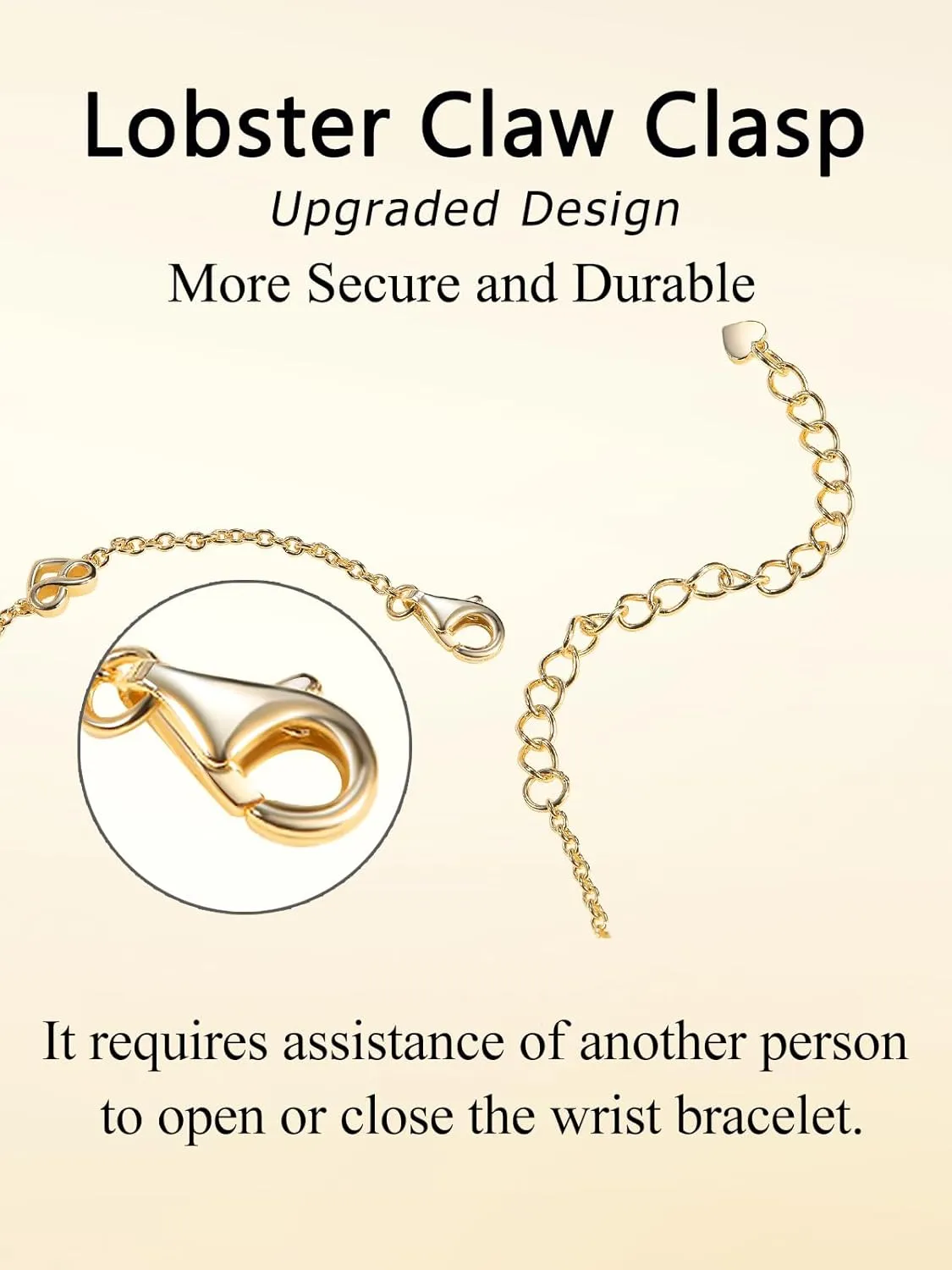 Moissanite Infinity Bracelet/Anklet for Women, Real Authentic 925 Sterling Silver Hypoallergenic, Beautiful Summer Jewelry, Bracelet: 5.8-7.8inch(15-19cm), Anklet: 8.6-10.6inch(21-26cm), Adjustable