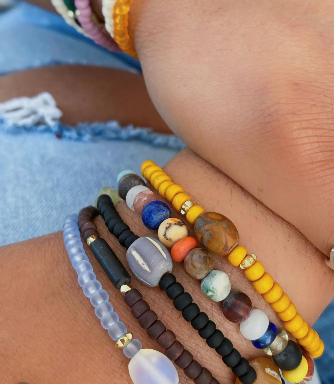 MOODY thin bracelet set 3 • S/M