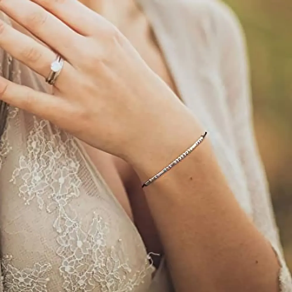 Morse Code Bracelet for Women Beads Adjustable Bracelet Friendship Bracelet Best Friend Bracelet Inspirational Gift for Her (Fu*k off - 2pcs)