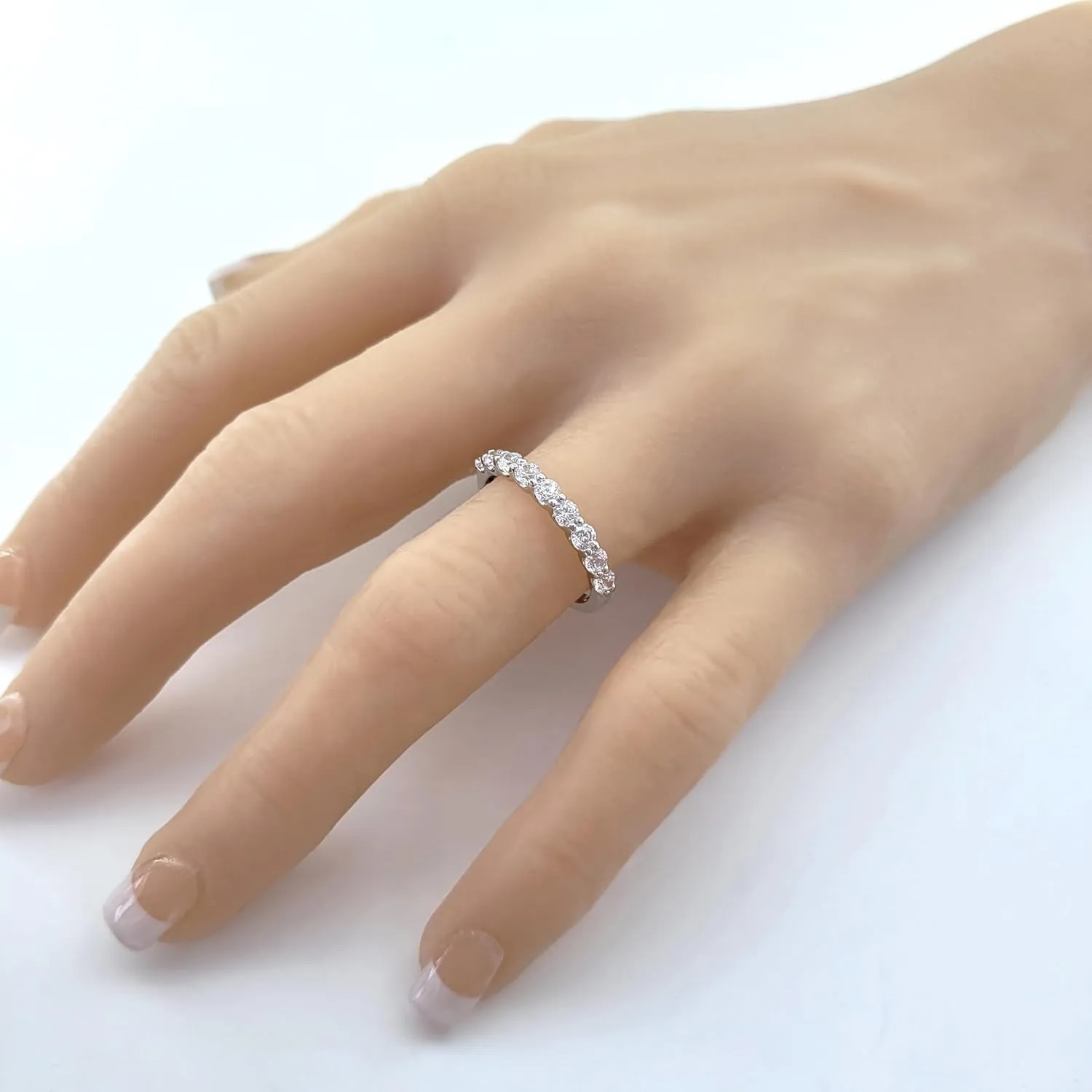 NANA Jewels 1.00ct Simulated Diamond Wedding Rings Anniversary Band, Wedding Sets for Women in Silver, 10K or 14K