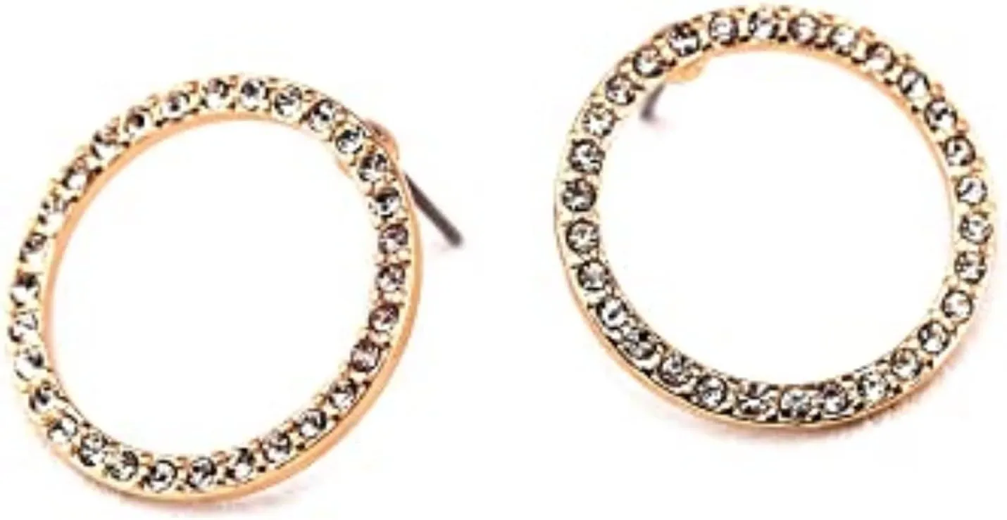 Olivia Welles Gold Stud Earrings, Statement Gold Plated Earrings for Women for Any Occasion or Event