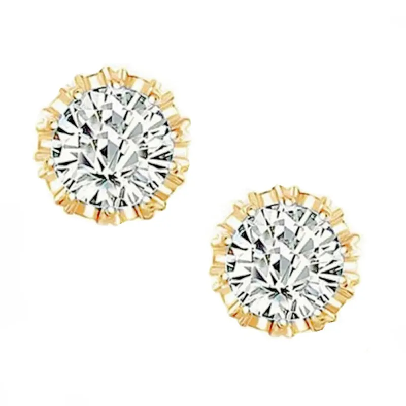 Paige Crystal Stud Earrings available in Rose Gold & Gold