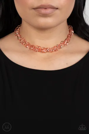 Paparazzi Cause a Commotion - Copper Choker Necklace