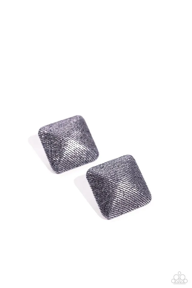 Paparazzi Earring ~ Commercially Corporate - Silver