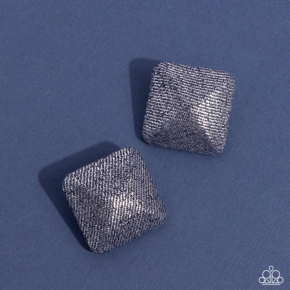 Paparazzi Earring ~ Commercially Corporate - Silver