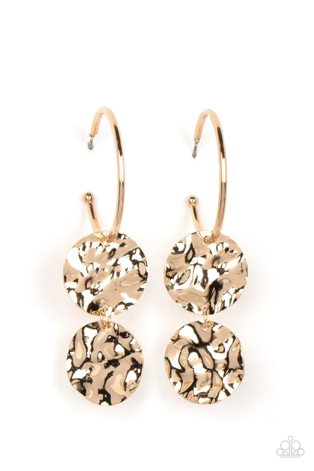 Paparazzi Earring ~ Sending Shock Waves - Gold