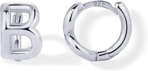 PAVOI 14K Gold Plated Sterling Silver Posts Dainty Initial Huggie Earrings for Women - Gold Huggie Hoop Small Initial Jewelry - Trendy Alphabet Letter Earrings