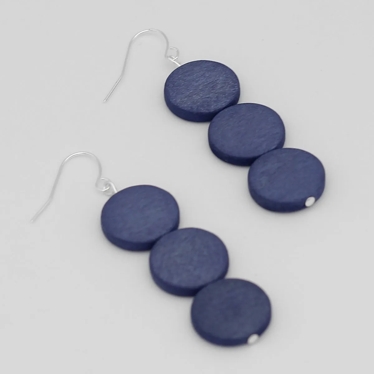 Periwinkle Triple Bead Kira Earring