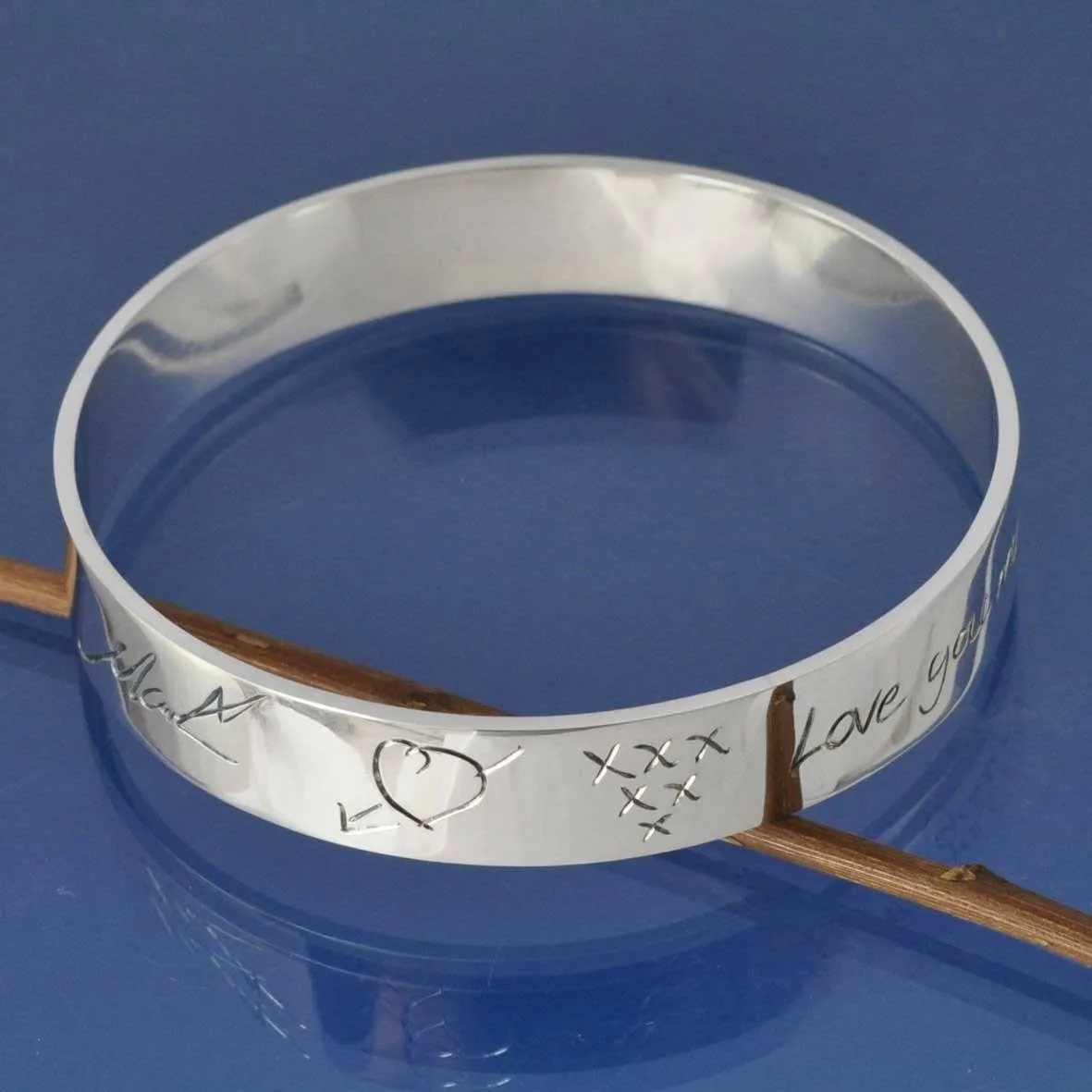 Personalised Handwriting Bangle 10mm