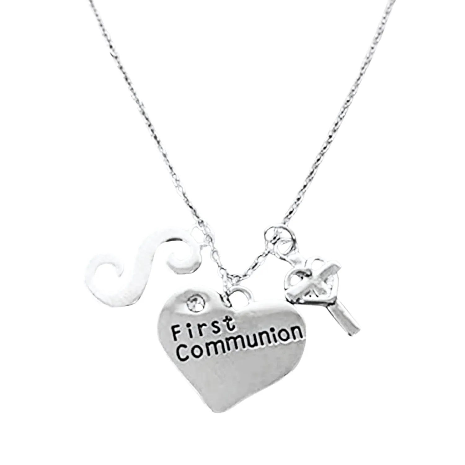 Personalized First Communion Necklace, Girls First Communion Gifts, First Communion Jewelry- Cross Necklace- Gift for 1st Communion