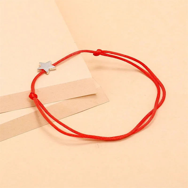 Personalized Hand-Knotted Woven Five-Pointed Star Bracelet