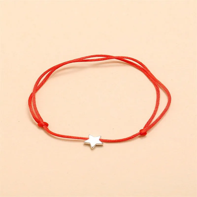 Personalized Hand-Knotted Woven Five-Pointed Star Bracelet