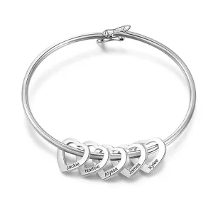 Personalized Mother Jewelry - Mother Bracelet - Engraved Mom Bracelet with Kids Name - Silver, Gold, Rose Grandmother Custom Mother Day Gift - Mom Birthday Gifts