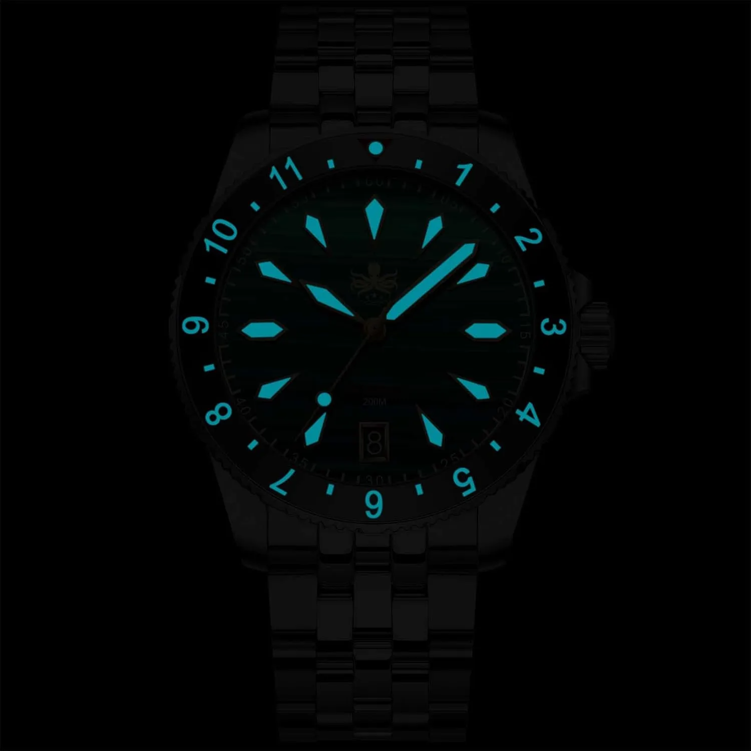 PHOIBOS Voyager Men's Automatic Diver's Watch 316L Stainless Steel Case&Bracelet with 200M Water Resistance PY035