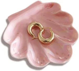 Pink Shell Trinket Dish, Clean Girl Aesthetic Vanity Decor, Preppy Bathroom Decor Jewelry Tray, Shell Jewelry Holder, Seashell Ring Holder, Oyster Bathroom Decor Preppy, Aesthetic Gifts