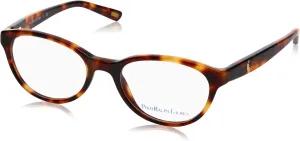 Polo Ralph Lauren Kids' PP8526 Cat Eye Prescription Eyewear Frames, Shiny Spotty Tortoise/Demo Lens, 47 mm
