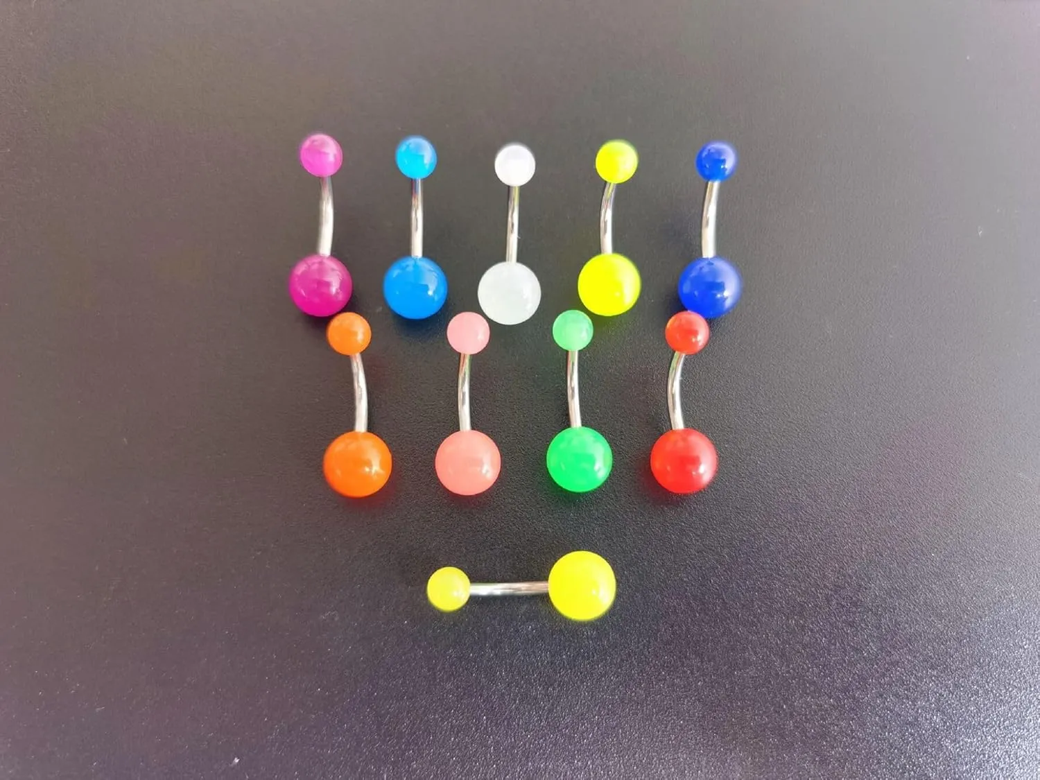POYAMUSE Glow in the Dark Belly Button Rings - 14G Acrylic Belly Button Piercing Jewelry