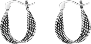 QueenBee 925 Pure Silver Twisted Hoop Earrings  Minimalist, Hypoallergenic, Non-Tarnish Delicate Hoops, Stacking Earrings  Jewelry Gift for Birthdays, Mother's Day & Special Occasions