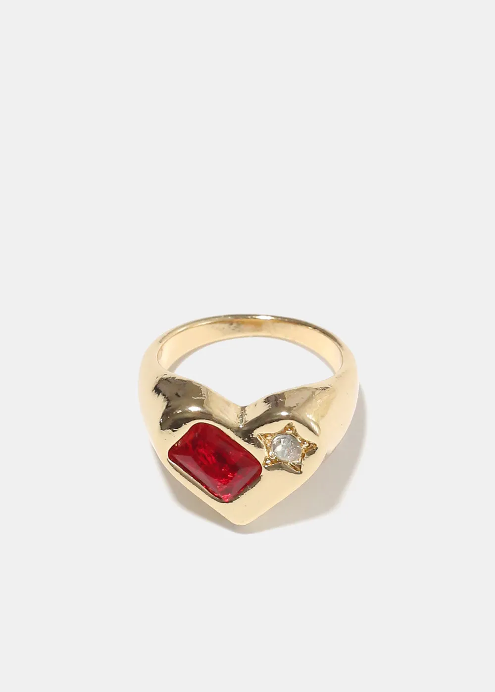 Red Gem & Star Ring