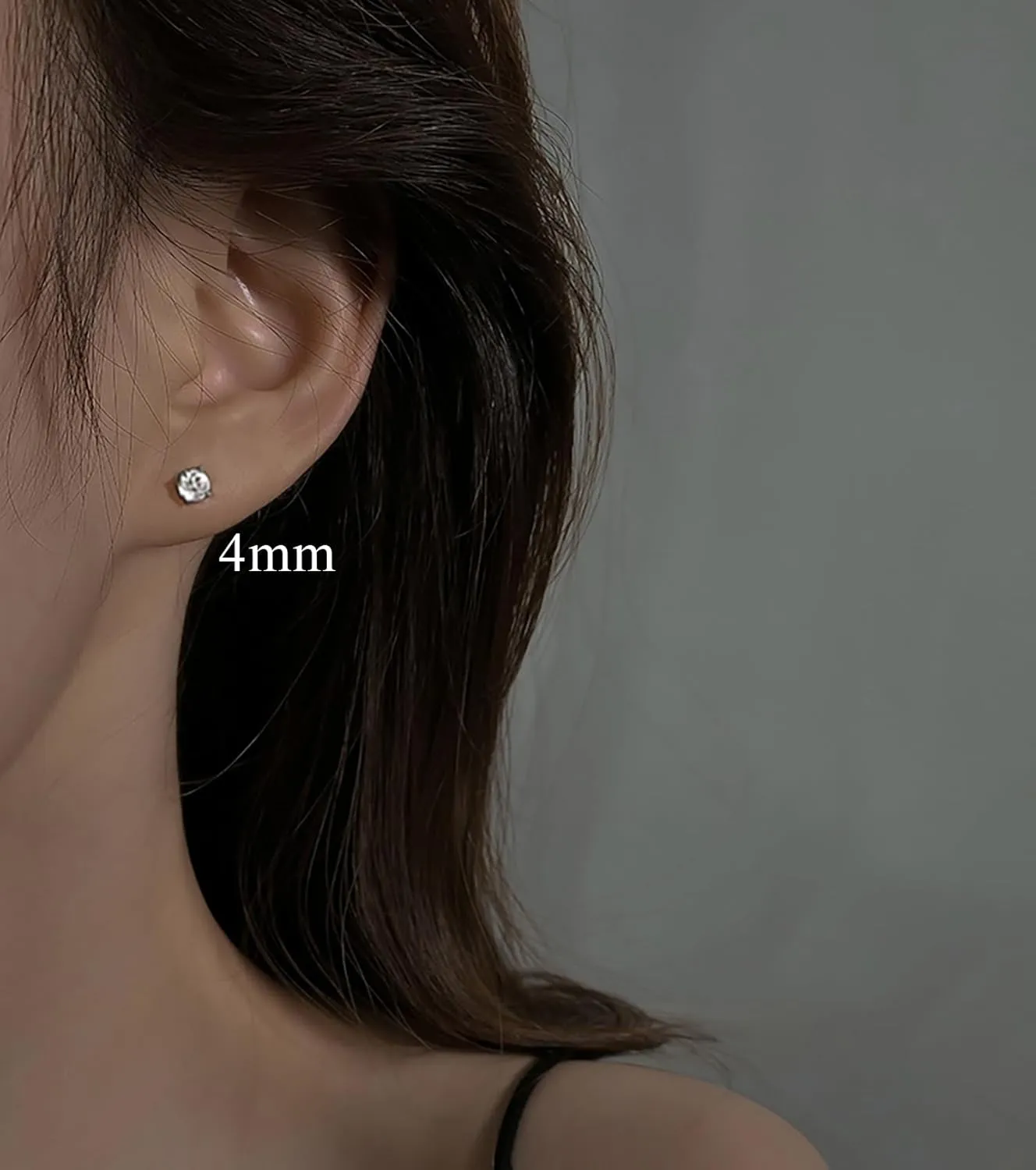 Reffeer Solid 925 Sterling Silver 3 Pairs Cubic Zirconia Earrings Studs for Women Teens CZ Stud Earrings Hypoallergenic