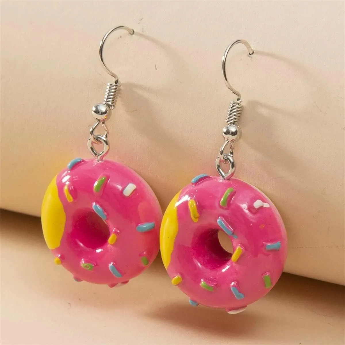 Resin Drop Handmade Eardrop Cute Funny Emulational Charm Food Cartoon Snacks Popcorn Earring Strawberry Fruits