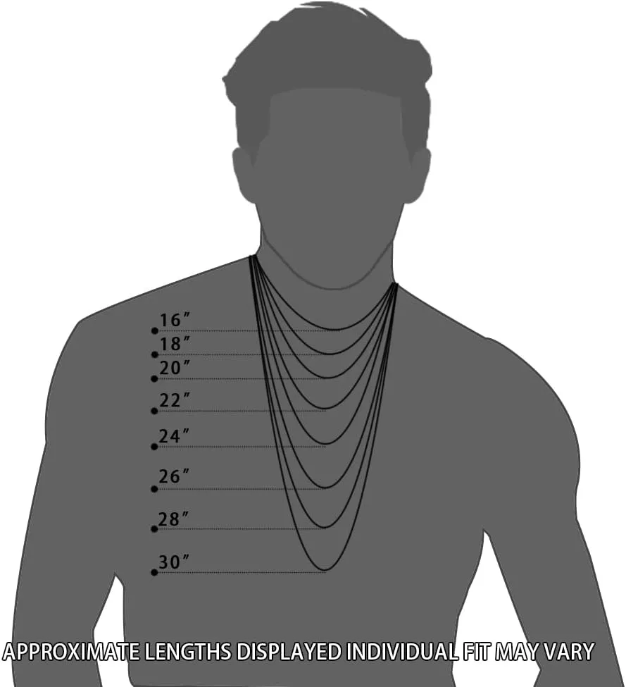 REVEMCN Men's Stainless Steel Black Gold Silver Coptic Ankh Cross Pendant Chain Necklace for Men Women Egyptian Religious jewelry Gifts, 20-24 Inches Box Chain