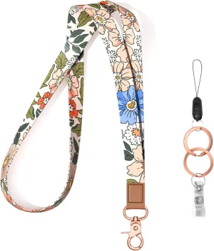 Rimilak Neck Lanyard Key Chain, Long Lanyard Strap Keychain Holder for Women Men Car Keys ID Badges Card Wallet Phone Camera