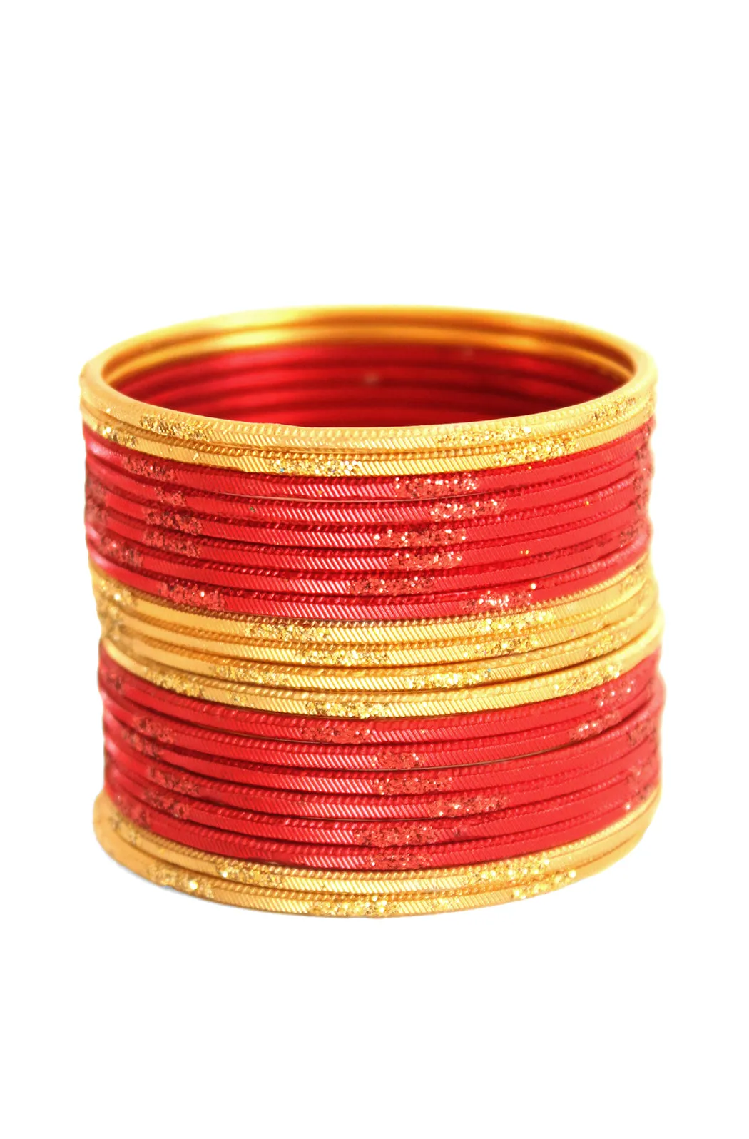 Royal Red Golden Shine Bangles