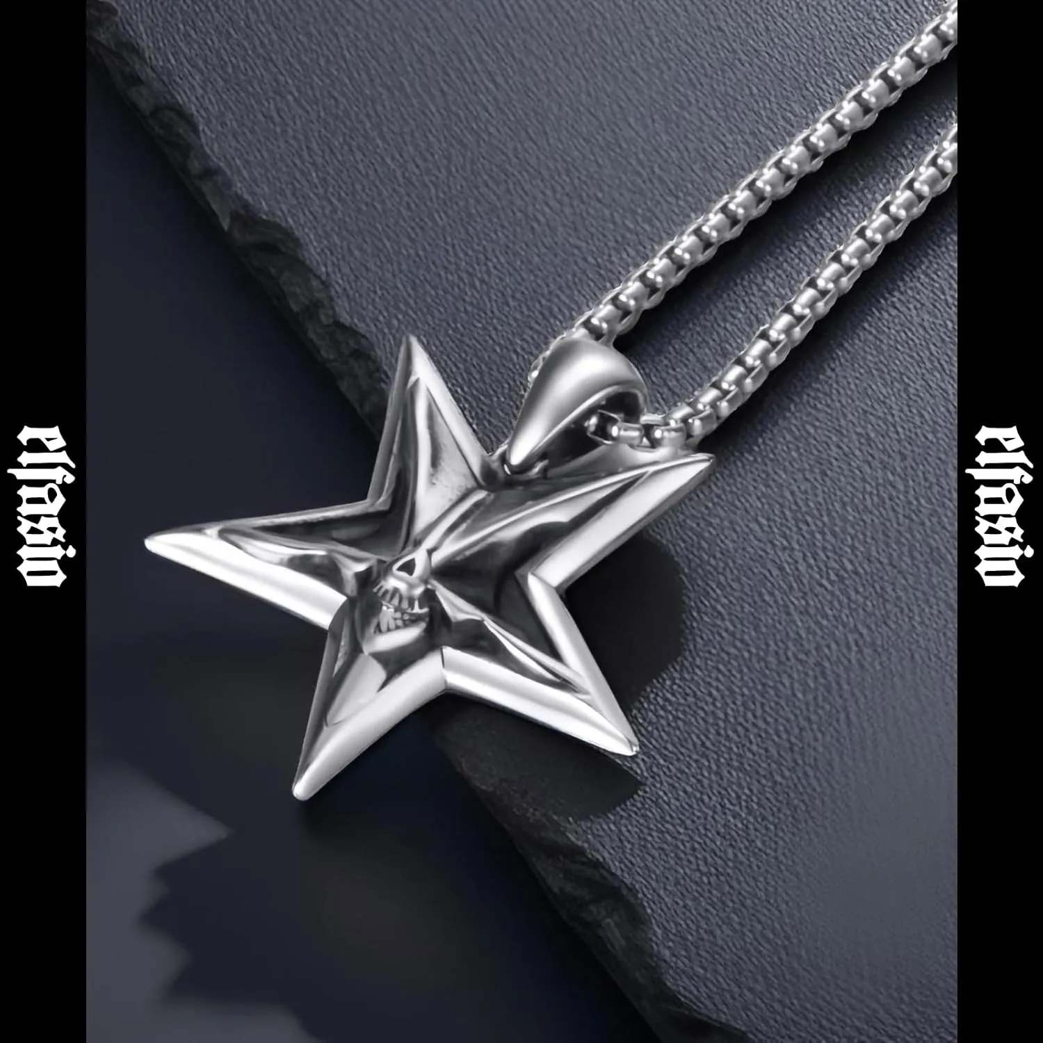 Satanic Necklace, Sigil of Baphomet Necklace, Stainless Steel Satan Church Jewelry, 3D Devil Demon Satan Goat Necklaces for Men Women