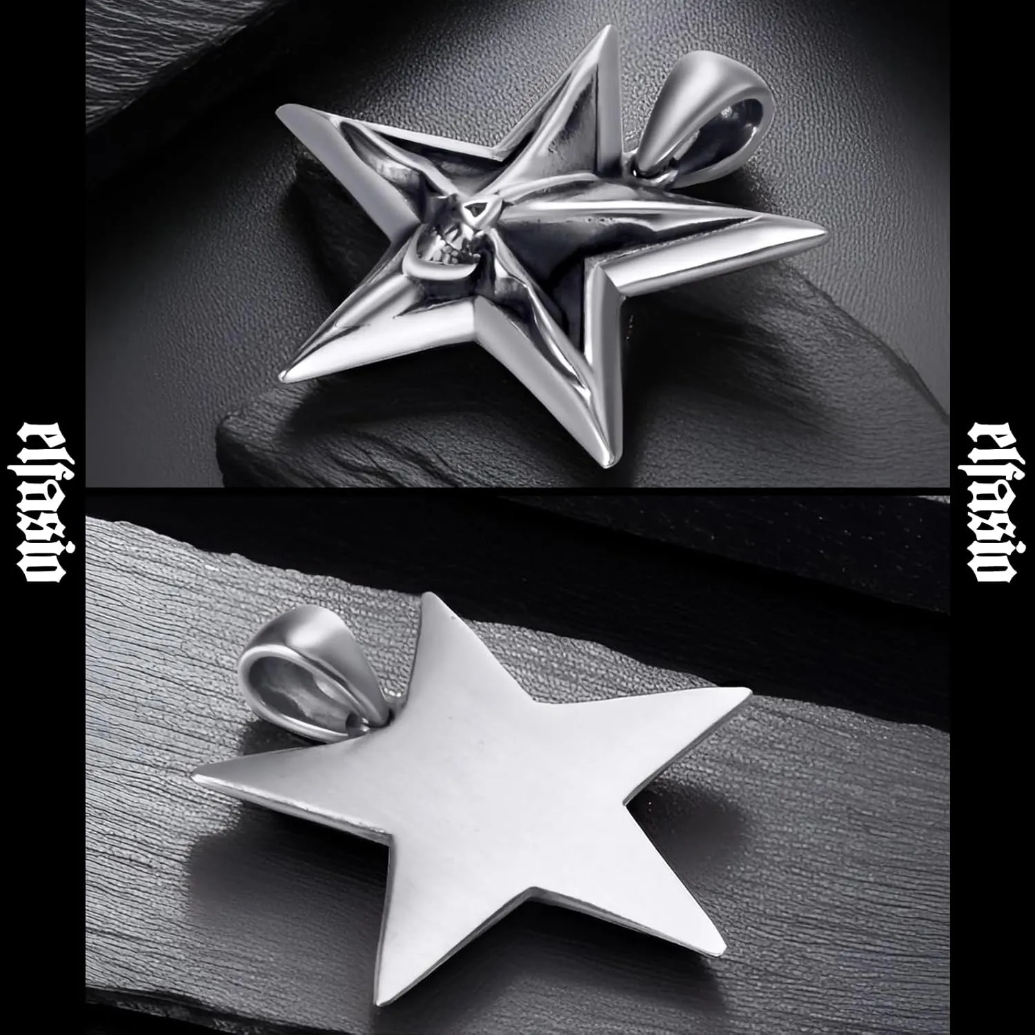 Satanic Necklace, Sigil of Baphomet Necklace, Stainless Steel Satan Church Jewelry, 3D Devil Demon Satan Goat Necklaces for Men Women