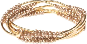 Scout Curated Wears - Women's Scout Wrap Bracelet & Necklace, Oyster, Gold