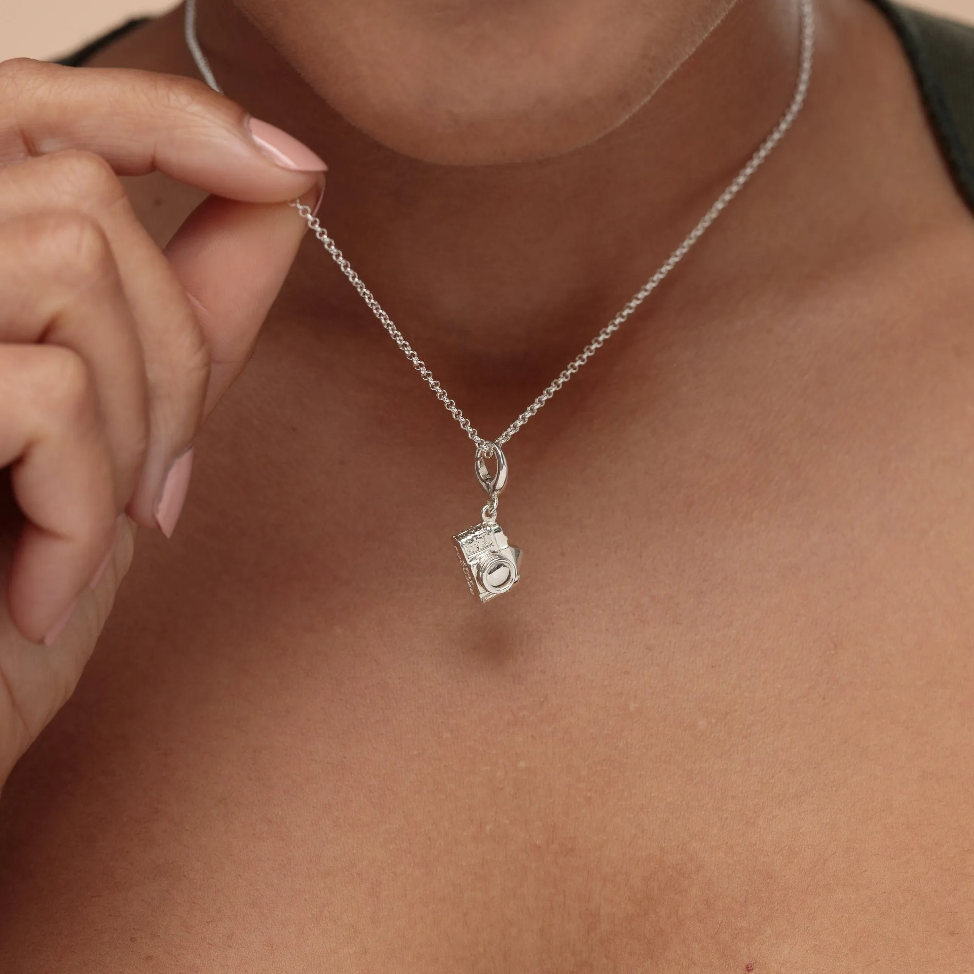Silver Vintage Camera Charm
