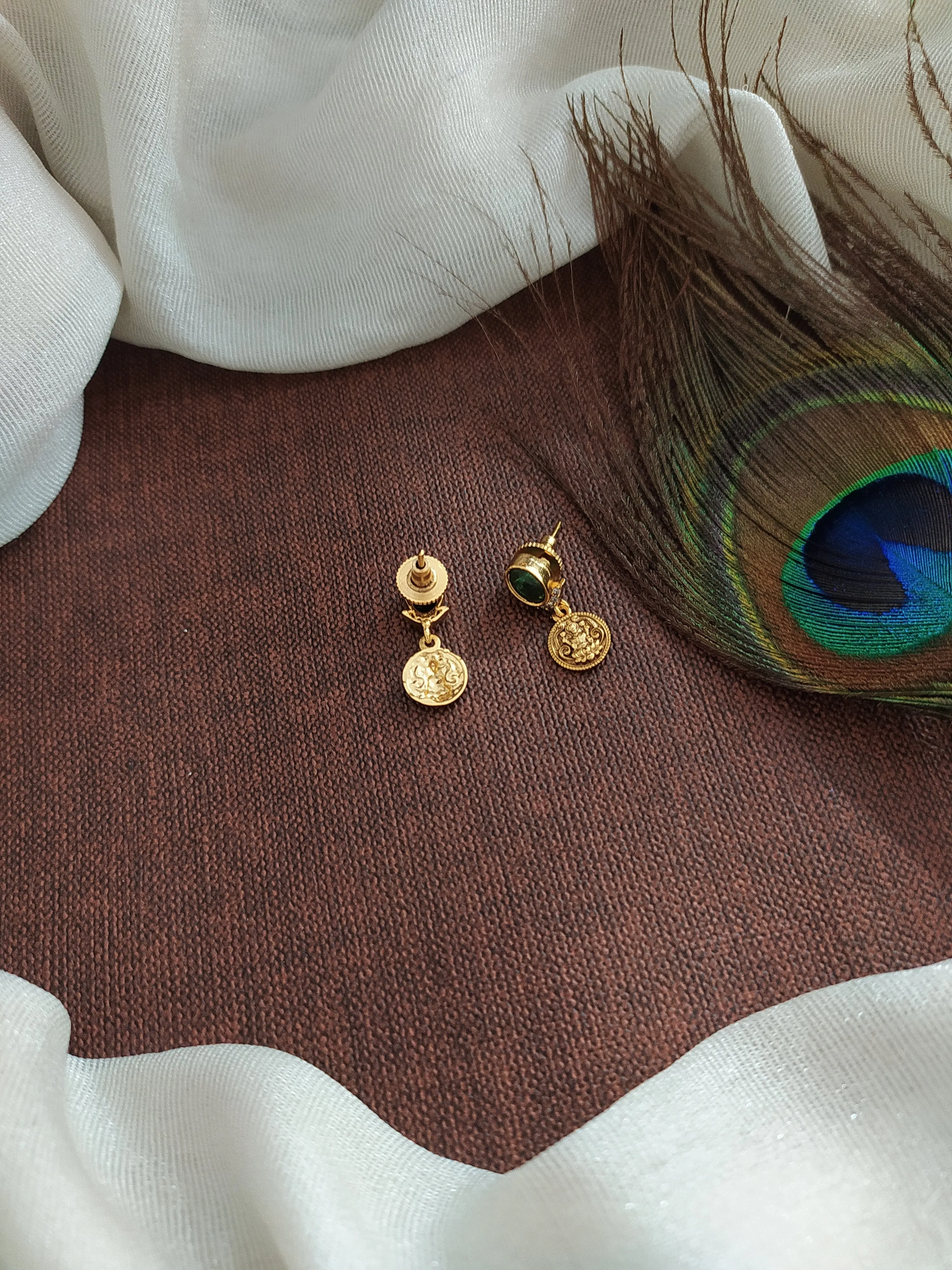 Small Antique Lakshmi Earrings