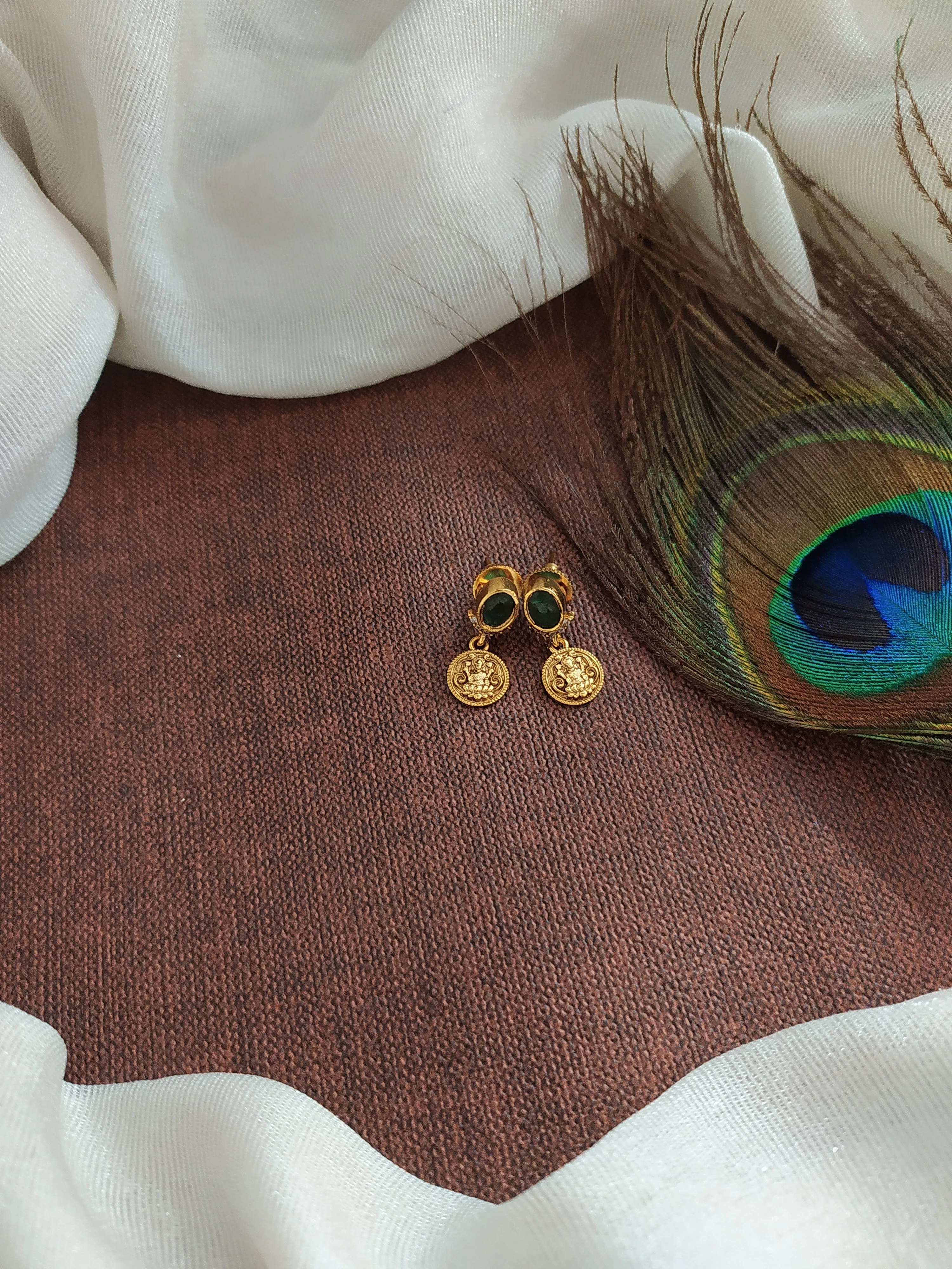 Small Antique Lakshmi Earrings