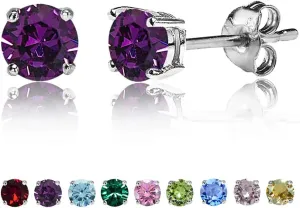Small Stud Earrings for Women Sterling Silver 4mm Hypoallergenic