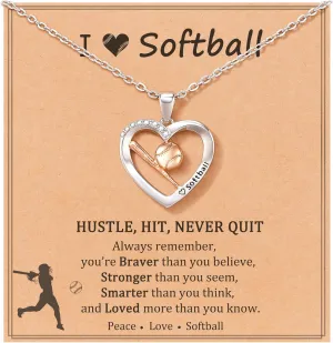 Softball Necklace Gifts for Girls Softball Stuff Christmas Gifts for Teen Girls Daughter Granddaughter