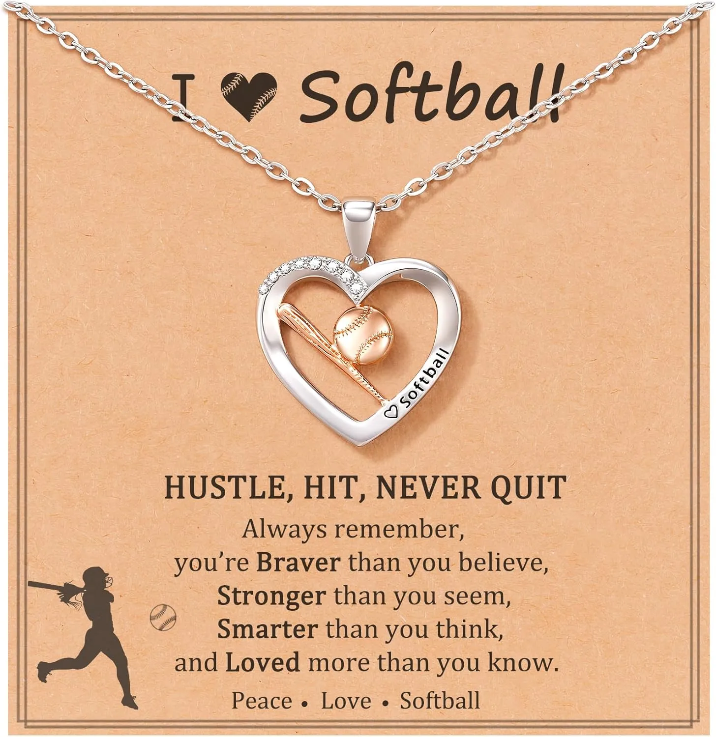 Softball Necklace Gifts for Girls Softball Stuff Christmas Gifts for Teen Girls Daughter Granddaughter