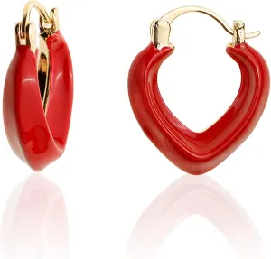 Sonateomber Thick Chunky Huggie Hoop Earrings for Women  Statement Vintage Gold Pated Cubic Zirconia Sensitive Ears Hypoallergenic Stud Jewelry Gift