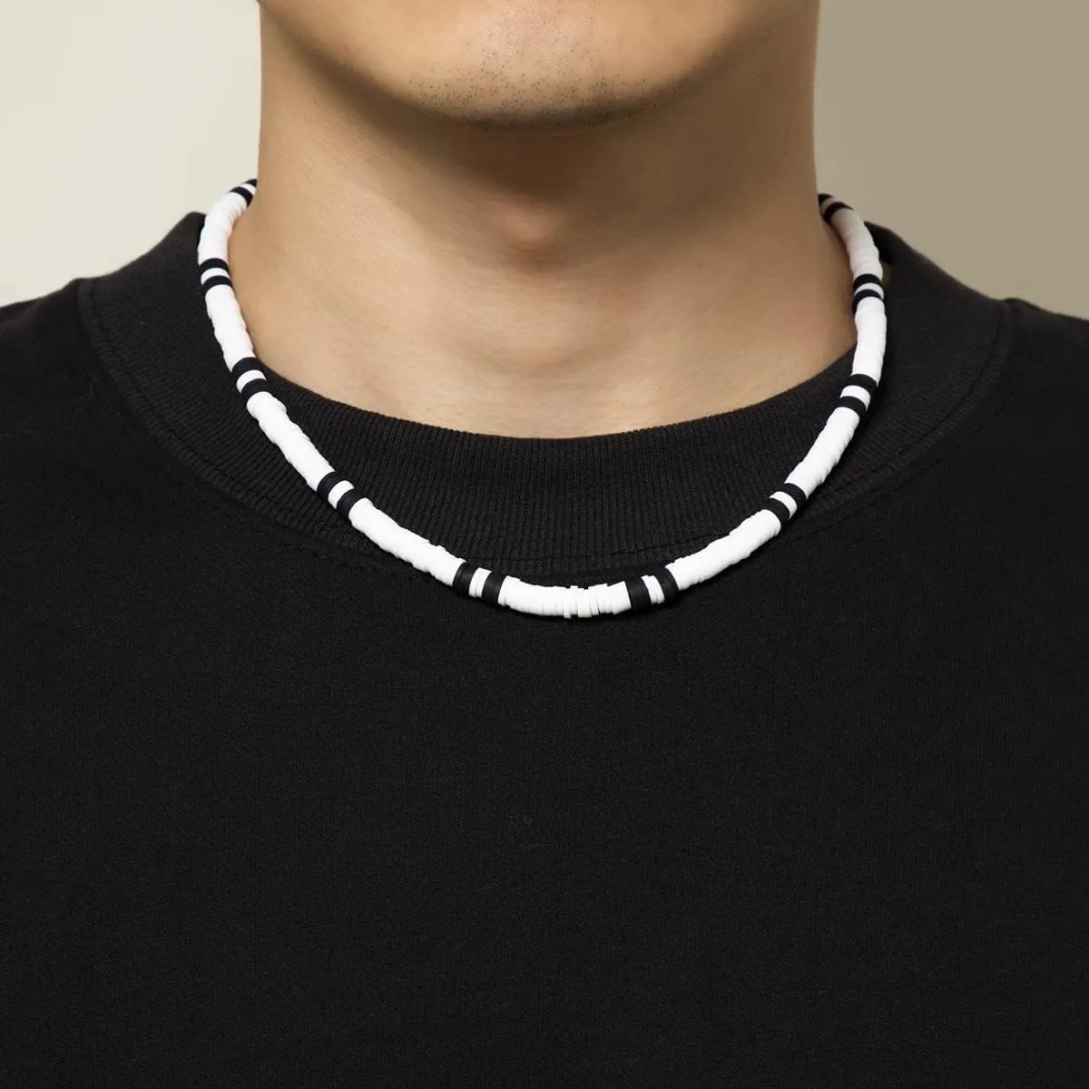 Sora Tuki Puka Shell Necklace for Men and Women - Surfer Brown Coconut Shell Beads, Seashell Conch Beach Heishi Summer Jewelry
